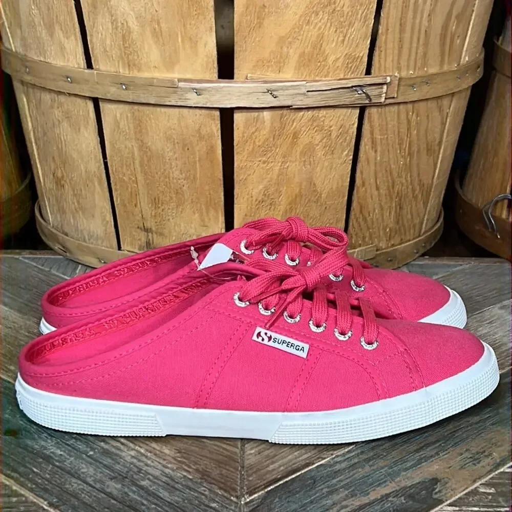 Superga 2288 VCOTW Fantasia Collection Pink Canvas Mule Sneakers Women 9.5